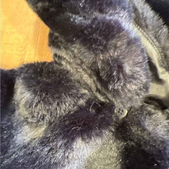 Jacadi navy faux fur hooded coat - Picture 5 of 9